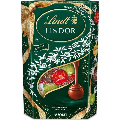 LINDT Cornet au Lait, blanc le cornet de 337g