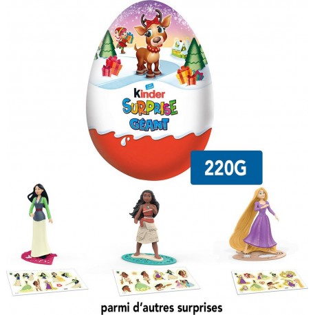 KINDER Œuf chocolaté au lait SURPRISE l'œuf de 220g