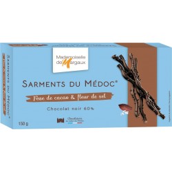 LOCMARIA Sarments Du Médoc Chocolat Noir 60% Cacao Et Fleur De Sel 150g