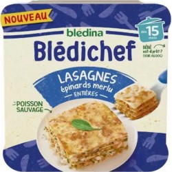 BLEDINA LASAGNES EPINARDS MERLU 230g