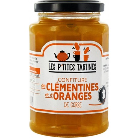 Les P'tites Tartines Confiture de Clémentines et d’Oranges de Corse 315g