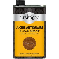 LIBÉRON Cire Liquide Meuble Et Objets Antiquaire Black Bison® Liberon, Chêne Foncé 0.5L