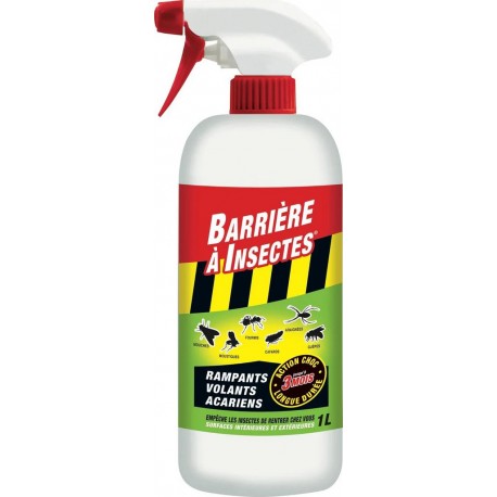 Barrière à Insectes INSECTICIDE BOUTEILLE PISTOLET INTERIEUR ET EXTERIEUR LIQUIDE ACARIENS 1L