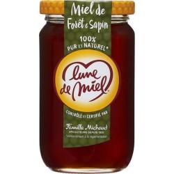 Lune de Miel 100% Pur et Naturel Miel de Forêt de Sapin 375g (lot de 4)