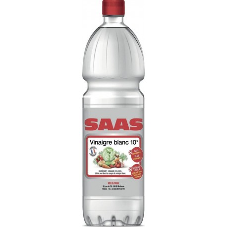 SAAS Vinaigre d'alcool blanc 10° Melfor 1L