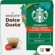 STARBUCKS CAFE MOULU EN DOSETTE ARABICA 12 DOSETTES CAFE CAPSULE COMPATIBLE DOLCE GUSTO COLOMBIE EXPRESSO BOITE CARTON NON ECOLO