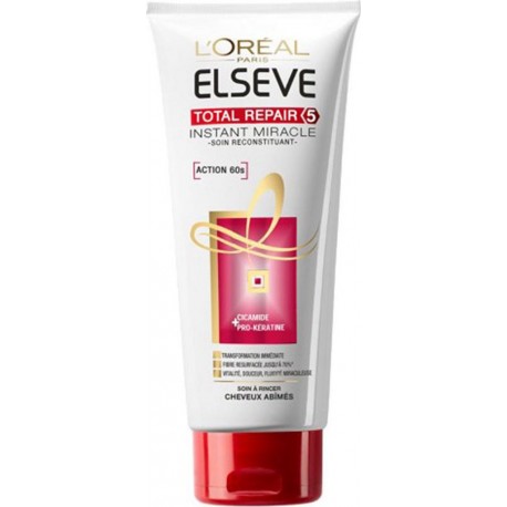 L'Oréal L’Oréal Paris Elseve Total Repair 5 Instant Miracle Soin Reconstituant Cheveux Abîmés 200ml (lot de 3)