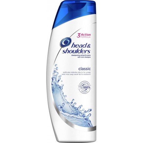 Head & Shoulders Shampooing Antipelliculaire Classic Méga Format 600ml (lot de 3)