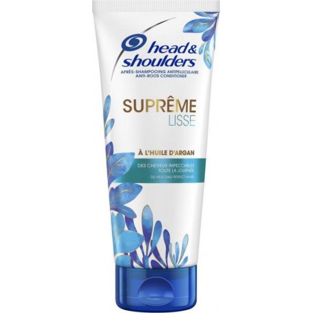 Head & Shoulders Après-Shampooing Antipelliculaire Suprême Lisse à l’Huile d’Argan 220ml (lot de 4)