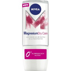 Nivea Déodorant bille Anti-odeurs 0% alcool Déodorant Femme MagnesiumDry Care 50ml
