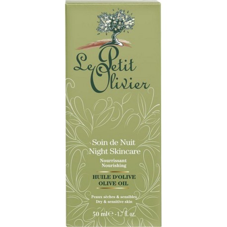 Le Petit Olivier Soin de Nuit Nourrissant Huile d’Olive Peaux Sèches & Sensibles 50ml (lot de 3)