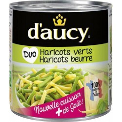 D'aucy Duo Haricots Verts & Haricots Beurre 225g