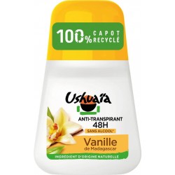 Ushuaïa Déodorant à la Vanille de Madagascar 48H roll-on 50ml (lot de 4)
