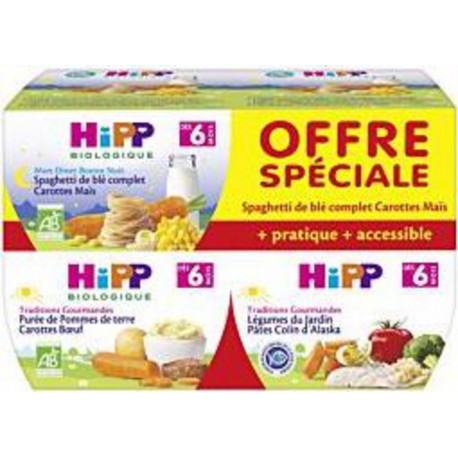 HiPP MENUS TARD 6M BIO 4X190G 760g