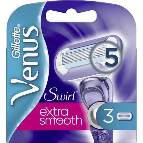 Gillette Venus Swirl Extra Smooth Lames de Rasoir pour Femme 3 Recharges (lot de 2 soit 6 recharges)