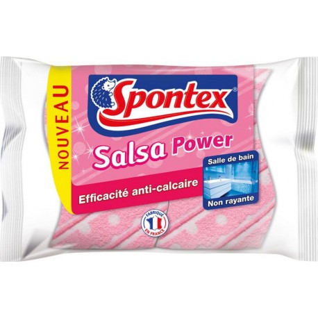 Spontex Eponges Salsa Power Efficacité Anti-Calcaire Par 2 (lot de 3 soit 6 éponges)