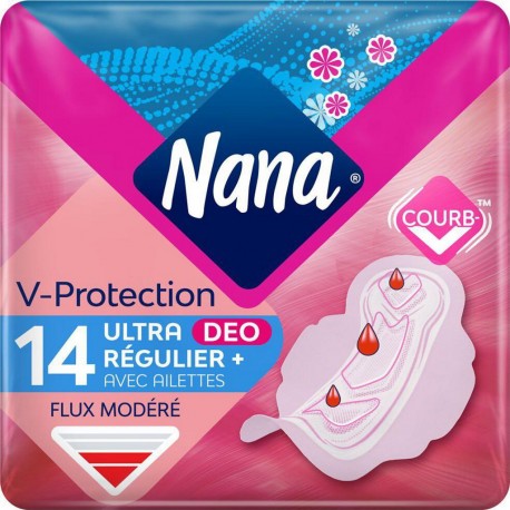 Nana Serviettes Hygiéniques Ultra Normal Plus Deofresh x14 (lot de 8)