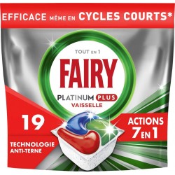 FAIRY Capsules Lave Vaisselle Original Platinum Plus x19 capsules (lot de 4)