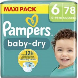 Pampers Couches Baby Dry Taille 6 x78