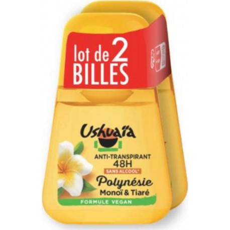 Ushuaïa Déodorant Monoï & Tiaré Polynésie 2x50ml 100ml