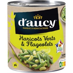 D'aucy HARICOTS Haricots verts & Flageolets 490g