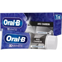 Oral-B Oral B Dentifrice au charbon menthe poivrée 3D white 75ml