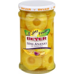 BEYER BEYER BEYER Fruits au Sirop Ananas en Tranches BEYER 24 tranches 640g