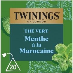 TWININGS Thé vert menthe à la marocaine 20 sachets