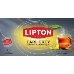 LIPTON Thé Noir Earl Grey 25 sachets
