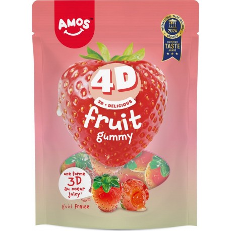 AMOS AMOS AMOS Bonbon goût fruit fraise AMOS 120g