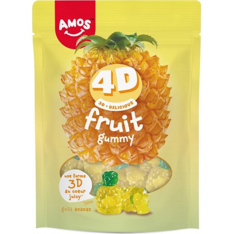 AMOS AMOS AMOS Bonbon goût fruit ananas AMOS 120g