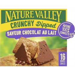 NATURE VALLEY Barres Céréales Crunchy Fins et Craquants Avoine Chocolat au Lait 140g