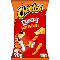 CHEETOS Biscuits apéritifs soufflés Crunchy goût Fromage 90g