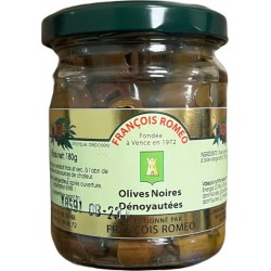 FRANCOIS ROMEO Olives noires dénoyautées à l'huile 180g