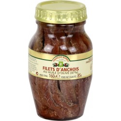 FRANCOIS ROMEO Filets d'anchois huile d'olive 85g net égoutté