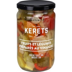 KERETS Fruits et légumes préparés au vinaigre 400g net égoutté