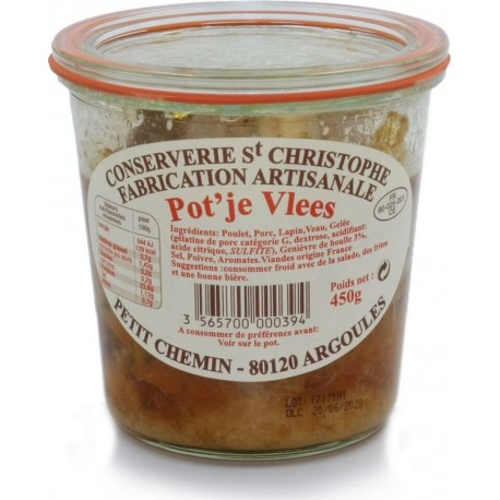 CONSERVERIE ST CHRISTOPHE Plat cuisiné Pot’je Vlees 450g