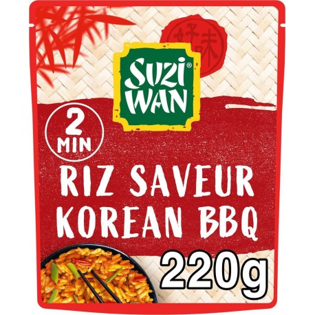 BBQ SUZI WAN Riz micro ondable saveur korean 220g