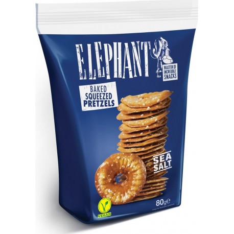 ELEPHANT Bretzels Pressés Sel de Mer Vegan 80g