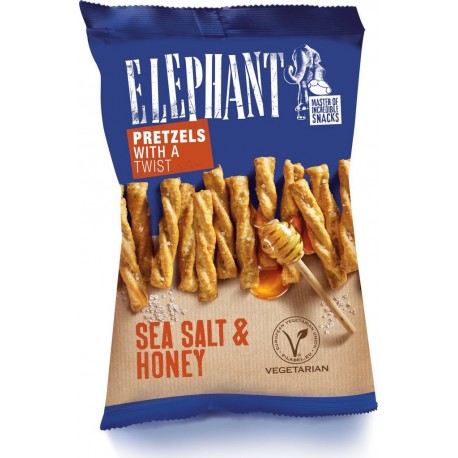 ELEPHANT Twist bretzels sel de mer et miel 160g