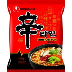 NONGSHIM Nouilles instentannées coréennes bouillon de bœuf épicé lot de 20 sacs