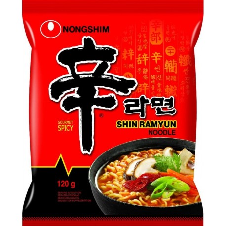NONGSHIM Nouilles instentannées coréennes bouillon de bœuf épicé lot de 20 sacs