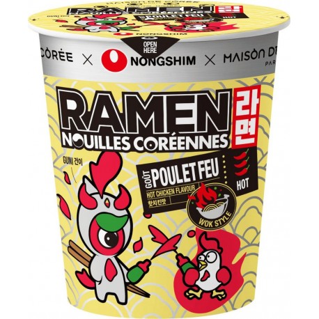 MAISON DE COREE Nouilles Coréenne au Goût Poulet le bol de 75g