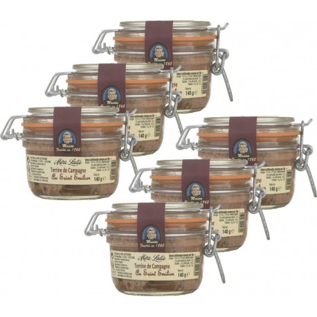Terrine De Campagne Au St-emilion Mère Lalie les 6 unités de 0.14Kg