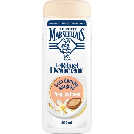 LE PETIT MARSEILLAIS Crème douche Surgras Huile d'Argan et Fleur d'Oranger 400ml