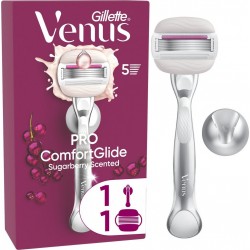 GILLETTE Rasoir Pour Femme Pro Comfort Glide Sugarberry le paquet avec 1 manche et 1 recharge de lames