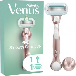 GILLETTE Rasoir Pour Femme Pro Smooth Sensitive Peau Sensible le paquet avec 1 manche et 1 recharge de lames