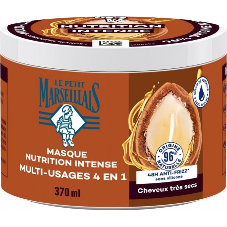 LE PETIT MARSEILLAIS Masque Capillaire Nutrition Intense Huile d'Argan 4 en 1 370ml