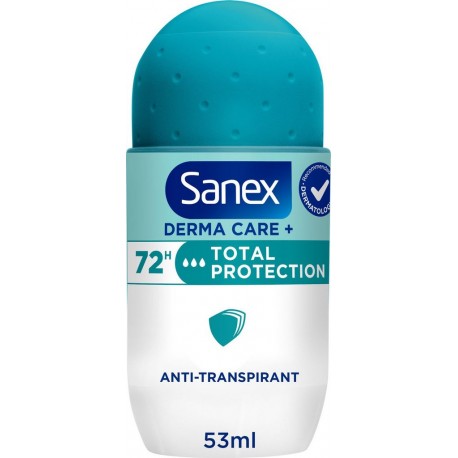 SANEX Déodorant bille Anti-transpirant Derma Care + Total Protection 72h 53ml