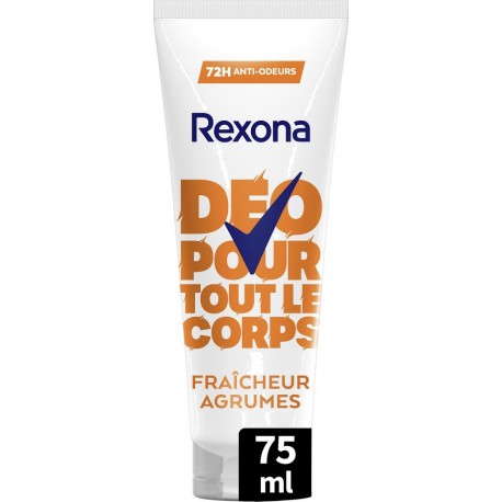 REXONA Déodorant Crème Pour tout le Corps Fraîcheur Agrumes 0% Alcool 75ml
